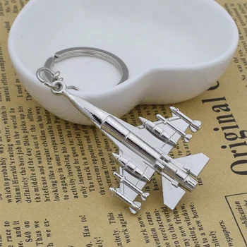 5 шт. Кольца для ключей в форме самолета, металлический брелок, украшение для ключей, подарочный пакет, подвесной кулон (серебристый)
