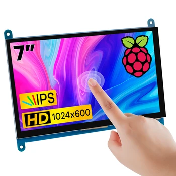 7-дюймовая IPS ЖК-сенсорная панель с емкостным экраном 1024 × 600, совместимый с HDMI монитор для Raspberry Pi, BB Black, Windows