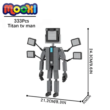MOC1310 Сериал ужасов Titan Tv Brick Skibidi, фигурка-туалет, строительные блоки, игрушка для детей, креативные подарки, собранные своими руками