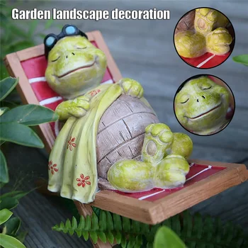 Tortoise Ornaments Garden Style Garden Yard Landscape Decoration Business Figurines Gifts Tortoise Recliner декор для сада