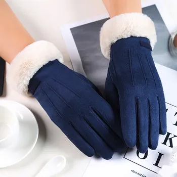 В бархатных осенне-зимних перчатках, женских перчатках, зимних теплых перчатках, Ветрозащитных перчатках, лыжных перчатках, варежках, мужских зимних аксессуарах