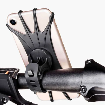 Велосипедный держатель для мобильного телефона, вращающийся силиконовый держатель для велосипедного телефона для iPhone, держатель для руля мотоцикла для телефона с диагональю 4,0-6,0 дюймов