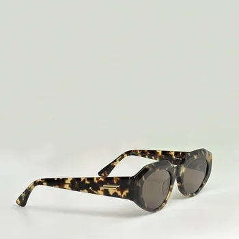 Винтажные женские солнцезащитные очки 2024 года, маленькие ретро-очки, женские леопардовые очки De Sol Mujer