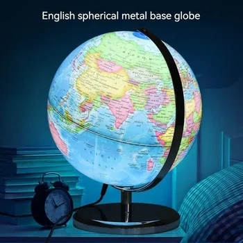 Глобус 20/25 см, английская версия, карта мира, Глобус со светодиодной подсветкой, География, учебные принадлежности для преподавания, аксессуары для обуви
