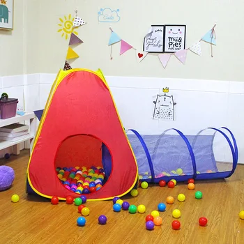 Детская палатка Властный комплект из двух предметов Внутренний забор Детский бассейн с мячом Открытый игровой домик Палатка Туннель