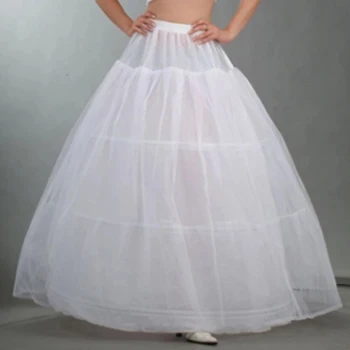 Женская свадебная юбка с 3 обручами, пояс с завязками, Многослойное бальное платье, свадебное платье, нижняя юбка с кринолином