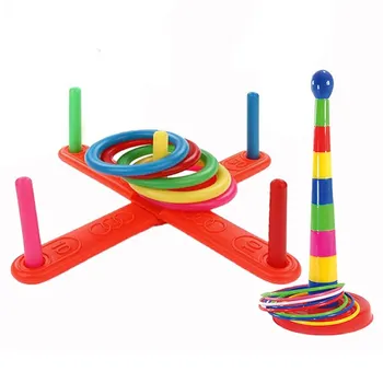 Игрушки-наконечники для метания, игрушки для родителей и детей, радужные кольца, игрушки с крестом и пятью кольцами, спортивные развивающие игрушки для детей