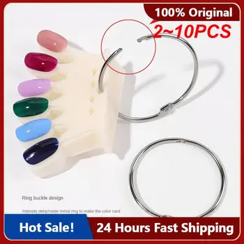 Карточка цвета ногтей от 2 до 10шт, 50 круглых веерообразных лезвий для ногтей, которые легко брать и использовать. Многоразовые. Клей не требуется.