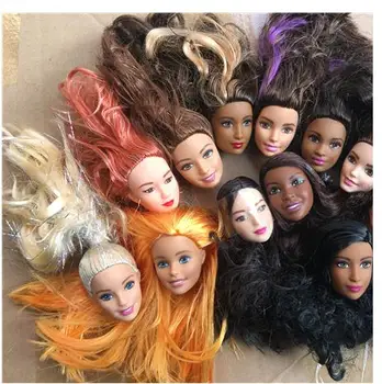 Коллекция Выберите стиль Хорошие кукольные головки Фиолетовые волосы Джутовые Аксессуары для кукол с красными волосами Одевалка для девочек своими руками Игрушечные кукольные головки Принцессы