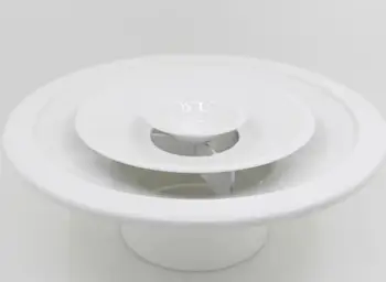Круглый диффузор из алюминиевого сплава диаметром 100-250 мм, вентиляционная крышка с воздуховодом, регулируемая Решетка для выпуска воздуха