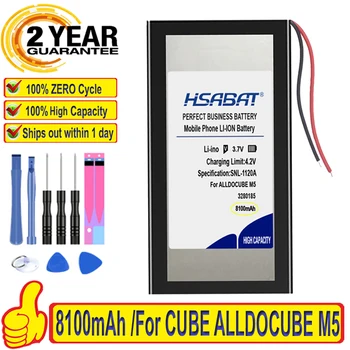 Лучший бренд, 100% Новый Аккумулятор емкостью 8100 мАч для CUBE ALLDOCUBE M5 M5S M5X Tablet PC T1006-3280185 С 2 Линиями Батарей + бесплатные инструменты