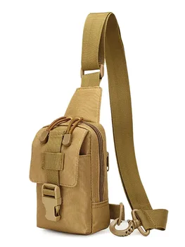 Маленькая нагрудная сумка на одно плечо, спортивная сумка на открытом воздухе, велосипедная сумка на одно плечо, нагрудная подвесная сумка для мобильного телефона, камуфляжная тактическая сумка