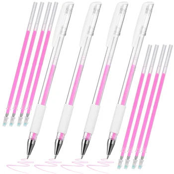 Маркер для татуировки розовый, 4 ручки, 8 стержней, пластиковые инструменты для татуажа, карандаш для картирования бровей, хирургический карандаш