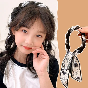 Милая плетеная лента для волос для девочек, Детская повязка на голову для ежедневного ношения и переодевания, Модные детские Головные уборы