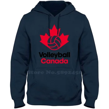 Модная толстовка с логотипом Volleyball Canada, толстовка с капюшоном, высококачественные графические толстовки из 100% хлопка