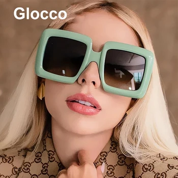 Модные поляризованные солнцезащитные очки для женщин, Антибликовые очки для вождения на рыбалке, квадратные женские модные зеленые оттенки UV400
