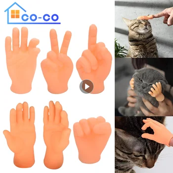 Мультяшный Забавный набор для рук с пальчиками Креативная игрушка для пальцев Игрушка-кошка вокруг маленькой руки Модель Игрушки для подарков на Хэллоуин Ручные Пальчиковые куклы