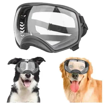 Очки для собак с защитой от ультрафиолета для собак крупных пород, уличные солнцезащитные очки для крупных собак, прозрачные очки для защиты глаз для средних собак