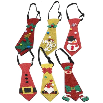 Рождественский галстук, реквизит для детского представления, снеговик, елка Лося, 6 шт.