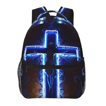 Рюкзак с крестом Иисуса для девочек и мальчиков, дорожные рюкзаки, школьные сумки для подростков