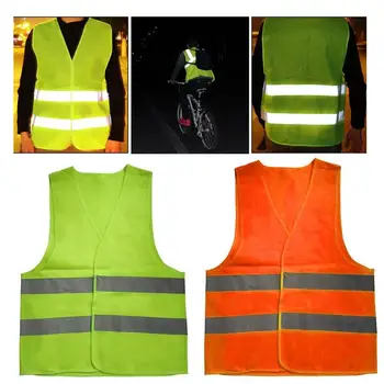 Светоотражающий предупреждающий жилет Рабочая одежда с высокой видимостью днем и ночью Защитный жилет для бега, езды на велосипеде, безопасности дорожного движения