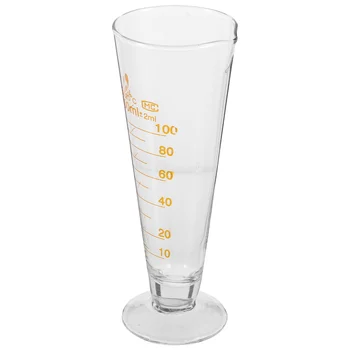 Стеклянный Мерный стаканчик Мензурки для жидкости Лабораторная Посуда Химические принадлежности Треугольной формы с носиком