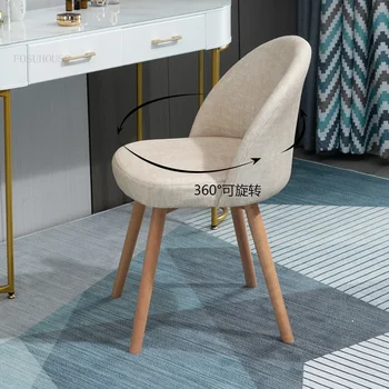 Стулья для столовой в скандинавском стиле Современный минималистичный бытовой обеденный стул стулья для отдыха со спинкой Легкие роскошные стулья для макияжа