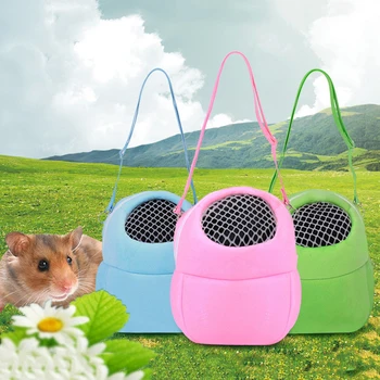 Сумка-ежик, переносная дышащая переноска для хомяка, розовая / синяя / зеленая сумка для хранения, клетка для кролика, переноска для домашних животных
