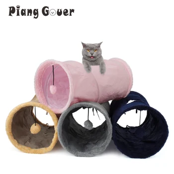 Туннельная игрушка для кошек, щенок, Плюшевый мяч, игрушка для домашних животных, палатка для хранения туннельных труб, Складное замшевое ведро для дрели для кошек