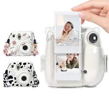 Хрустальный чехол для фотоаппарата моментальной печати, профессиональная жесткая прозрачная защитная крышка, Прозрачная сумка для хранения фотографий для ПК для Fujifilm Instax mini7 +