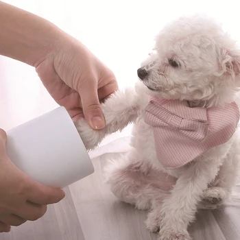 Чашка для чистки собачьих лап, Пластиковая чашка для мытья ног домашних животных, Ведро для мытья грязных кошачьих лап, Косметическое устройство для чистки ног, Принадлежности для животных.
