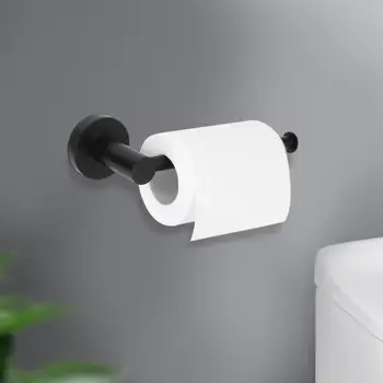 Черная настенная вешалка для полотенец Держатель туалетной бумаги Полка для хранения салфеток в ванной Вес Подшипника 5 кг Быстрая установка