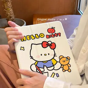 Чехол Sanrio Hello Kitty Для iPad Pro 11 Air 5 4 3 10,9 10,2 9-го 8-го 7-го поколения для iPad Mini 6 8,3 Акриловый Смарт-чехол-держатель