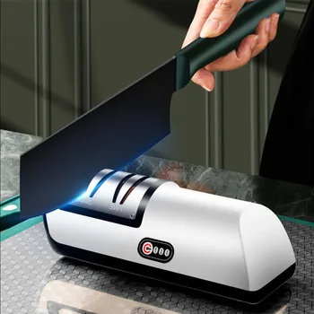 Электрическая точилка для ножей USB Автоматическая Регулируемая Перезаряжаемая Кухонные ножи Scissor Домашняя Быстрозатачивающаяся мясорубка для кухонных инструментов