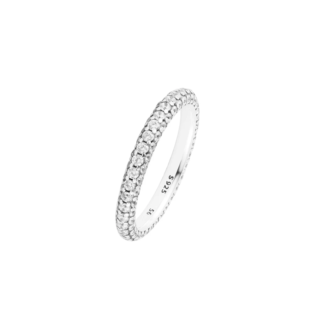 2023 Новое серебро 925 пробы, однорядное кольцо с вечным покрытием, свадебные оригинальные кольца для женщин, ювелирные изделия Bague Femme, Бесплатная доставка Изображение 2