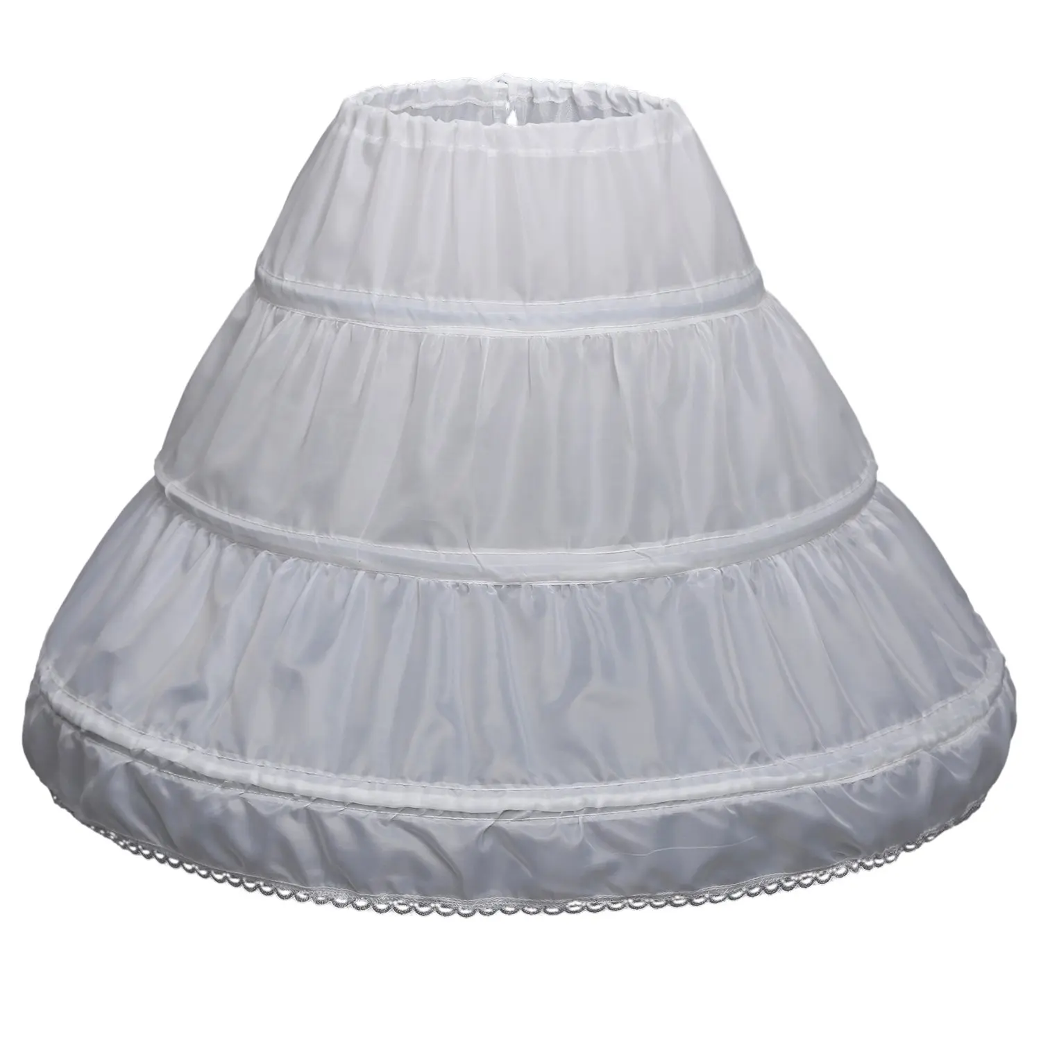 Горячая распродажа, нижняя юбка с 3 обручами для девочек, кринолиновая юбка с цветочным узором для девочек Изображение 0
